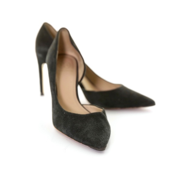 Tory Burch Classic Half D’Orsay Soho Lux Suede Black Pumps Heels Womens 9M - Picture 5 of 9